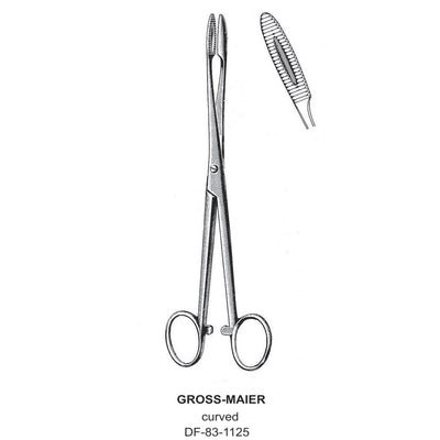 Gross-Maier Forceps, Curved, With Ratchet, 18cm (DF-83-1125) by Dr. Frigz