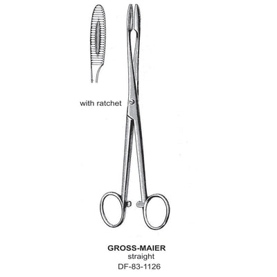 Gross-Maier Forceps, Straight, With Ratchet, 20cm (DF-83-1126)