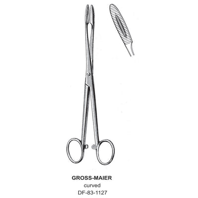 Gross-Maier Forceps, Curved, With Ratchet, 20cm (DF-83-1127)
