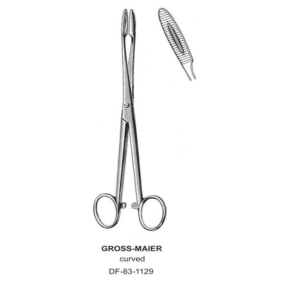 Gross-Maier Forceps, Curved, With Ratchet, 25cm (DF-83-1129)