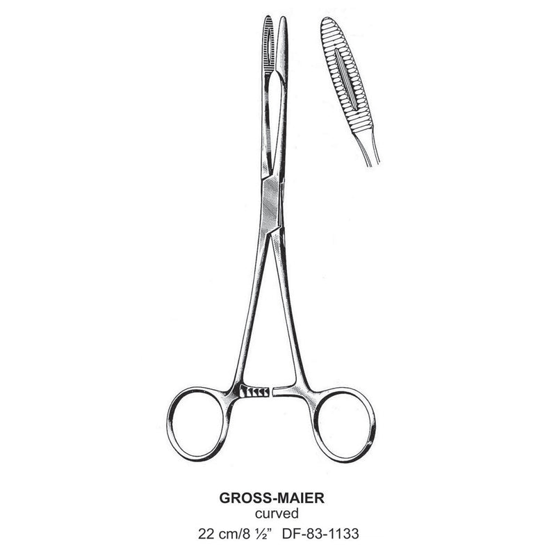 Gross-Maier Forceps, Curved, 22cm (DF-83-1133) by Dr. Frigz