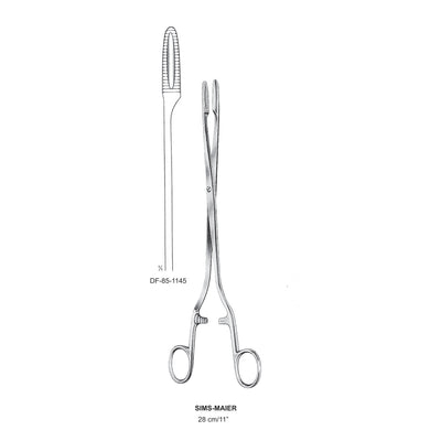 Sims-Maier Swab Forceps, Straight, With Ratchet, 28cm (DF-85-1145)