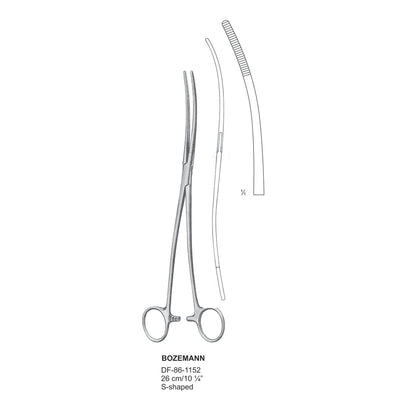 Bozemann Dressing Forceps, S-Shaped, 26cm  (DF-86-1152)