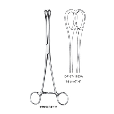 Foerster Sponge Forceps, Straight, Plain, 18cm (DF-87-1153A)