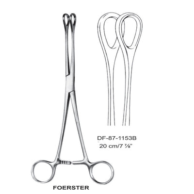 Foerster Sponge Forceps, Straight, Plain, 20cm (DF-87-1153B)