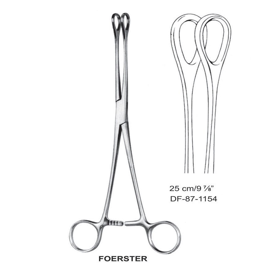 Foerster Sponge Forceps, Straight, Plain, 25cm (DF-87-1154) by Dr. Frigz