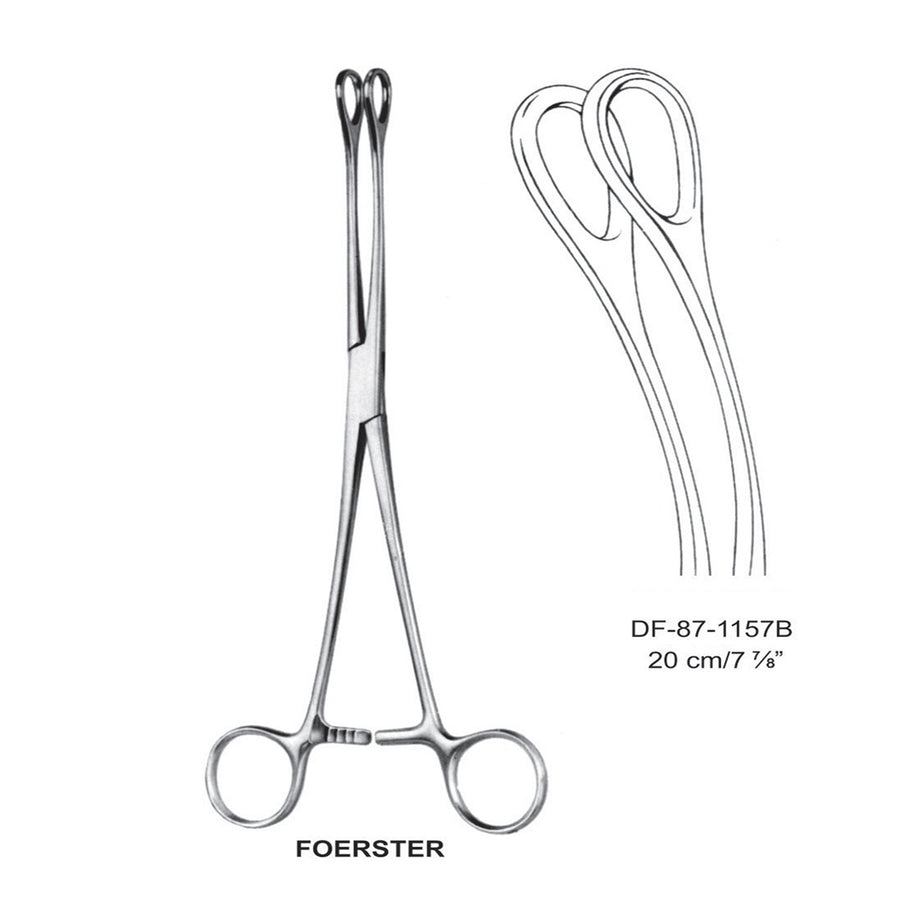 Foerster Sponge Forceps, Curved, Plain, 20cm (DF-87-1157B) by Dr. Frigz