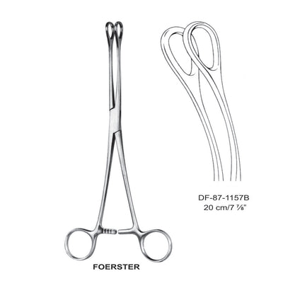 Foerster Sponge Forceps, Curved, Plain, 20cm (DF-87-1157B)