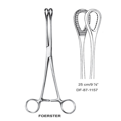 Foerster Sponge Forceps, Straight, Serrated, 25cm (DF-87-1157)