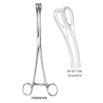 Foerster Sponge Forceps, Curved, Plain, 25cm (DF-87-1158)