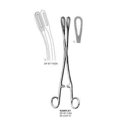 Rampley Sponge Forceps, Straight, Srrated, 25cm (DF-87-1163A)