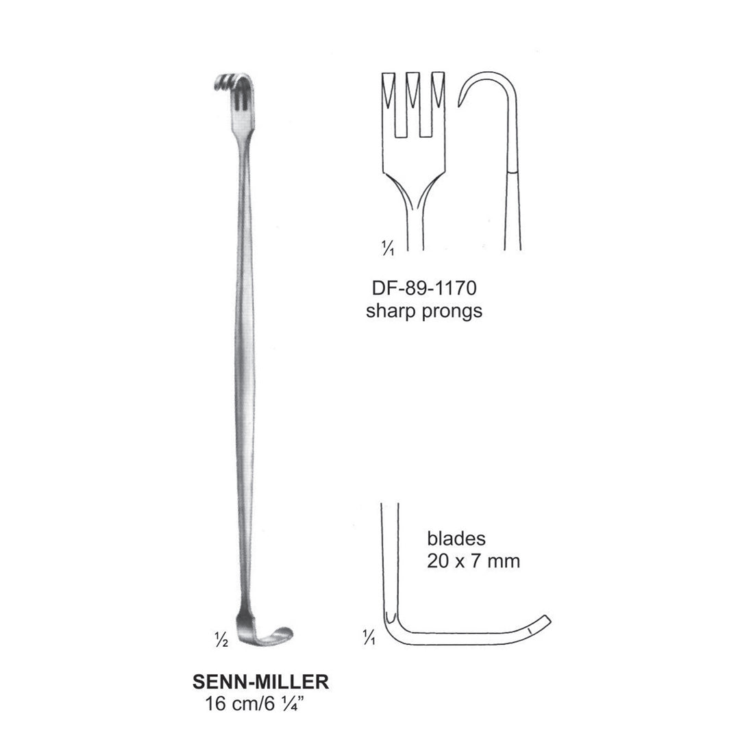 Senn-Mueller Retrators 3 Prong 7X8.5mm , Sharp 16cm  (DF-89-1170) by Dr. Frigz