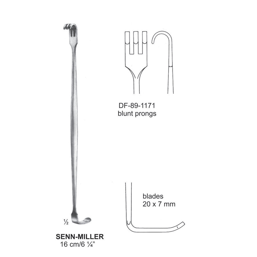 Senn-Mueller Retrators 3 Prong 7X8.5mm , Blunt 16cm  (DF-89-1171) by Dr. Frigz