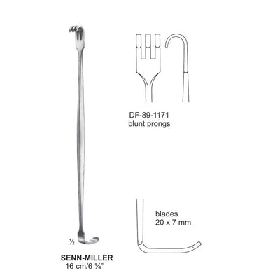 Senn-Mueller Retrators 3 Prong 7X8.5mm , Blunt 16cm  (DF-89-1171)