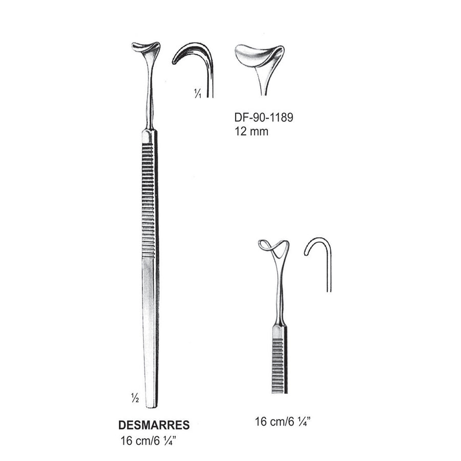 Desmarres Retractors,16Cm,12mm  (DF-90-1189) by Dr. Frigz