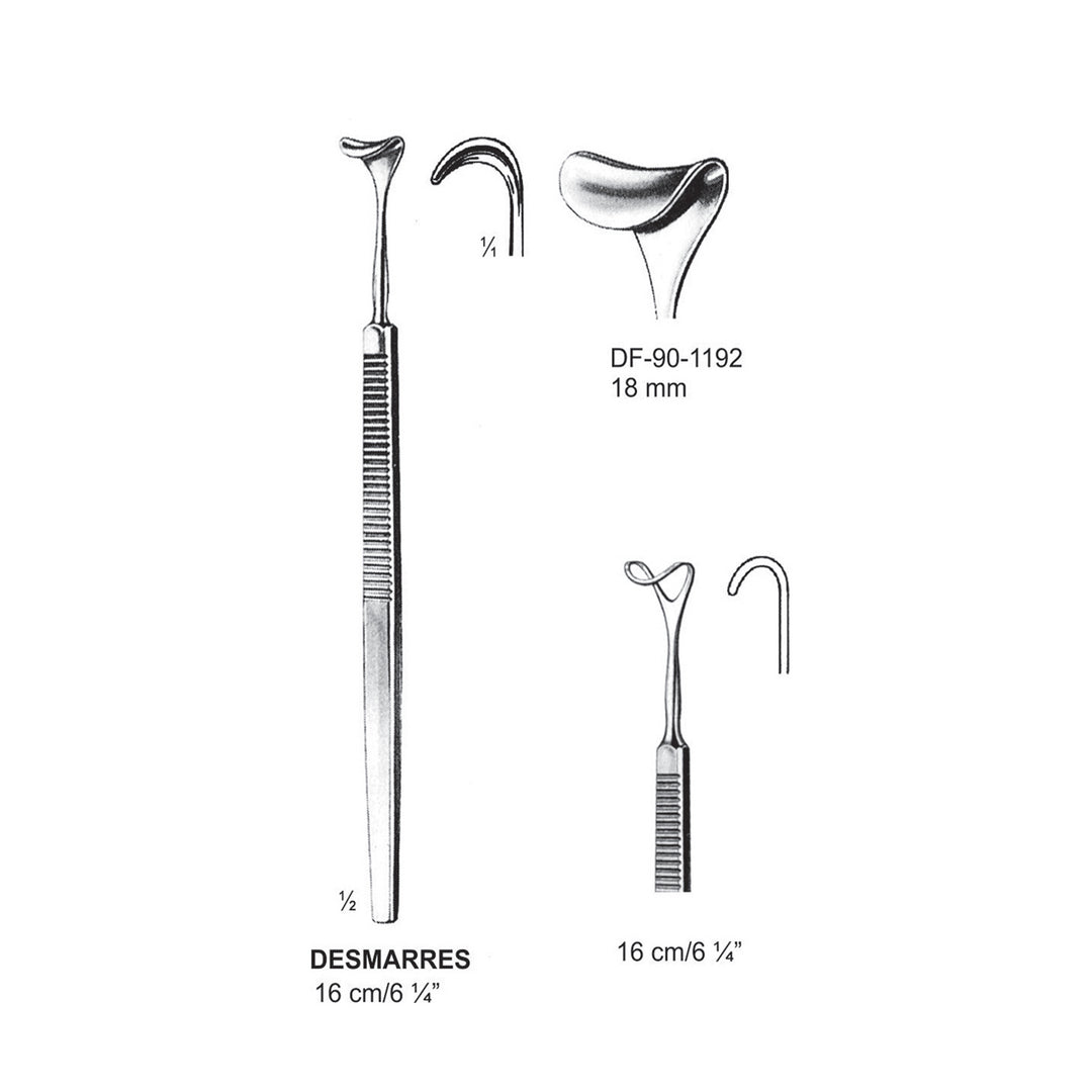 Desmarres Retractors,16Cm,18mm  (DF-90-1192) by Dr. Frigz