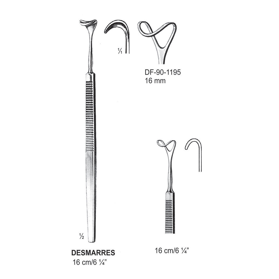 Desmarres Retractors,16Cm,16mm  (DF-90-1195) by Dr. Frigz