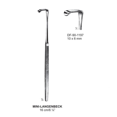 Mini-Langenbeck Retrators,16Cm,10X6mm  (DF-90-1197) by Dr. Frigz