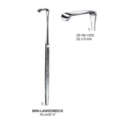 Mini-Langenbeck Retrators,16Cm,22X8mm  (DF-90-1200)