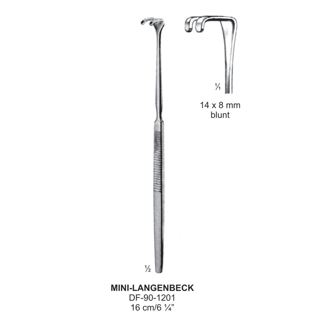 Mini-Langenbeck Retrators,16Cm,14X8mm  (DF-90-1201) by Dr. Frigz