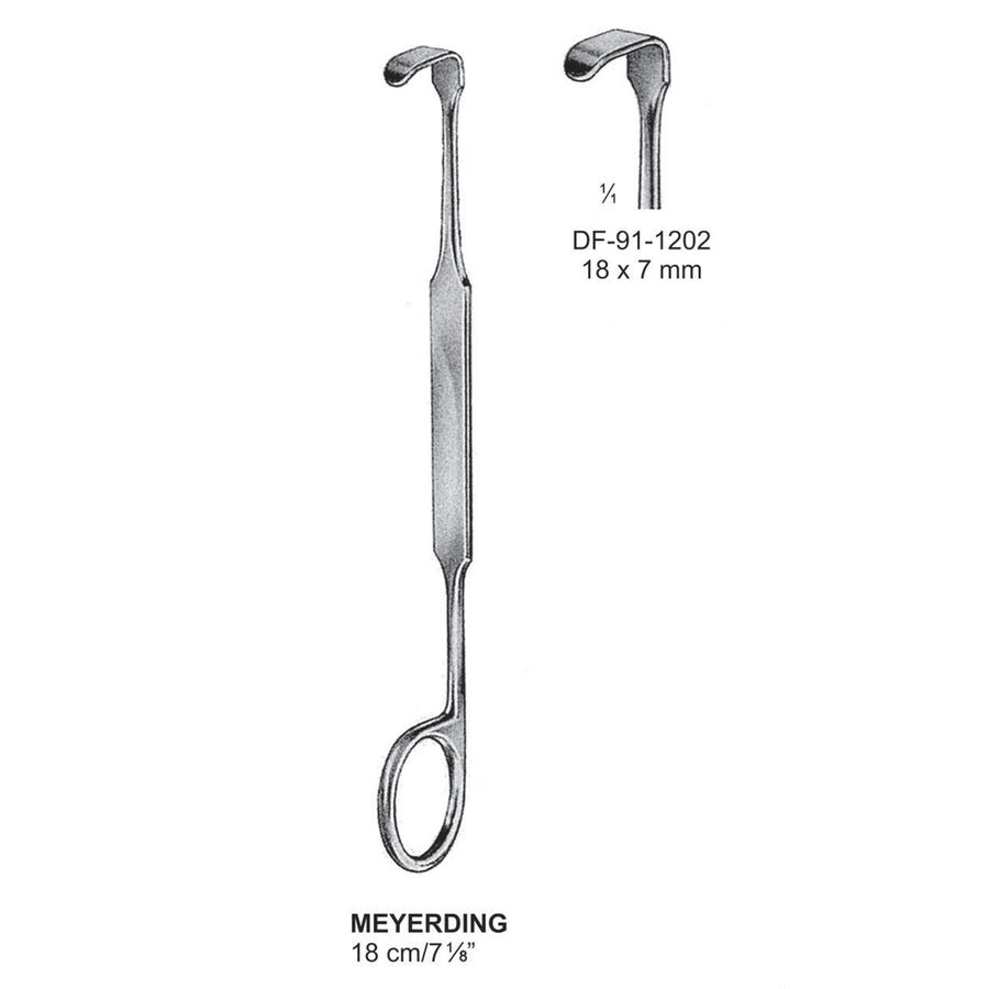 Meyerding Retractors,18Cm, 18X7mm  (DF-91-1202) by Dr. Frigz