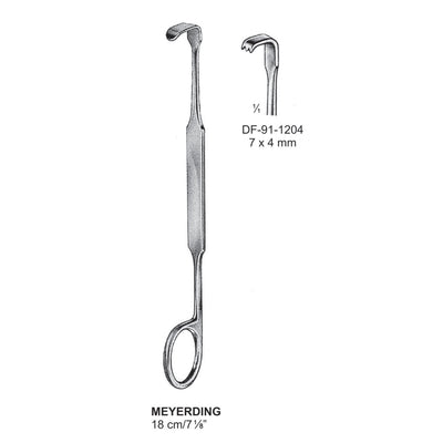 Meyerding Retractors,18Cm,7X4mm  (DF-91-1204) by Dr. Frigz