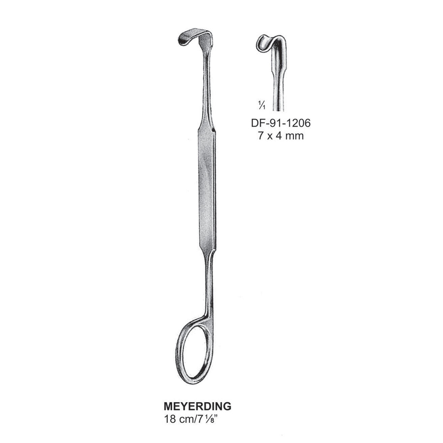 Meyerding Retractors,18Cm,7X4mm (DF-91-1206) by Dr. Frigz