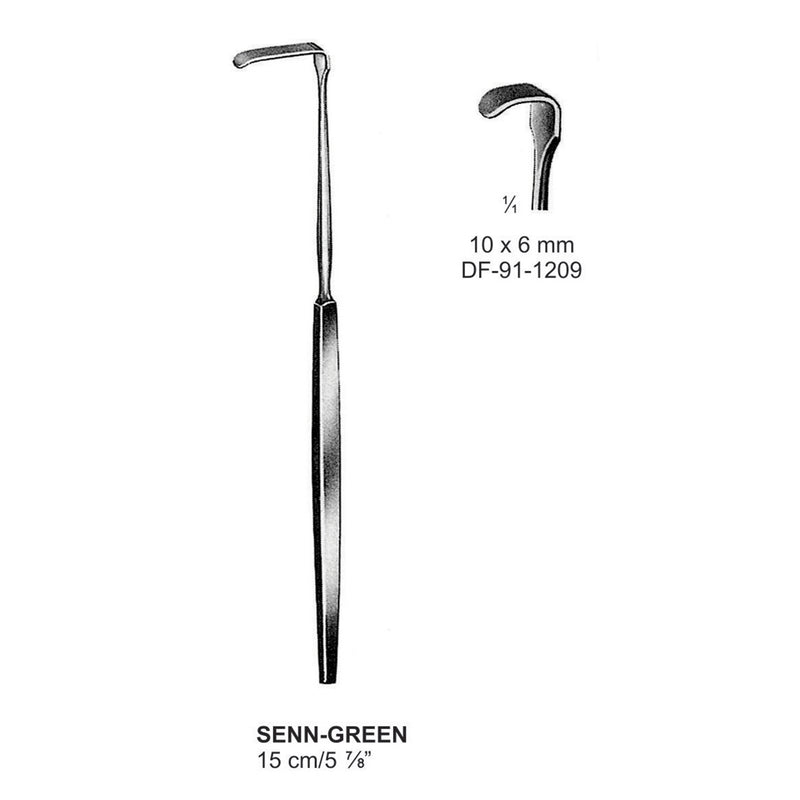 Senn-Green Retractors,15Cm,10X6mm  (DF-91-1209) by Dr. Frigz