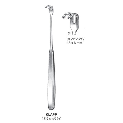Klapp Retractors,17.5Cm, Two Prong  (DF-91-1212)