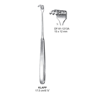Klapp Retractors,17.5Cm, Four Prong   (DF-91-1213A)