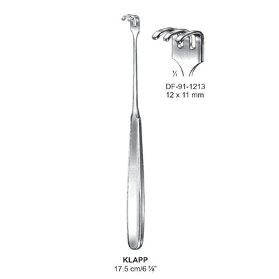 Klapp Retractors,17.5Cm, Three Prong  (DF-91-1213) by Dr. Frigz