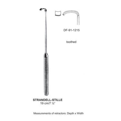 Straightandell-Stille Retractors,19Cm,Toothed  (DF-91-1215) by Dr. Frigz