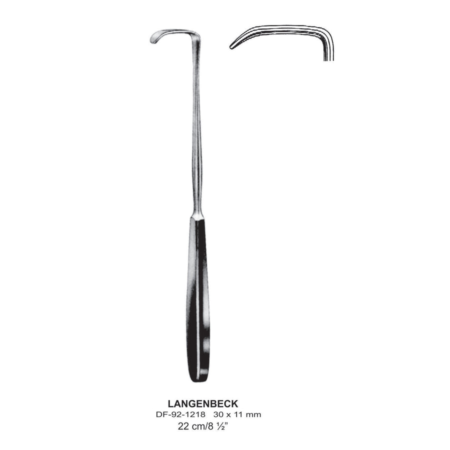 Lengenbeck Retractors,22Cm,30X11mm  (DF-92-1218) by Dr. Frigz