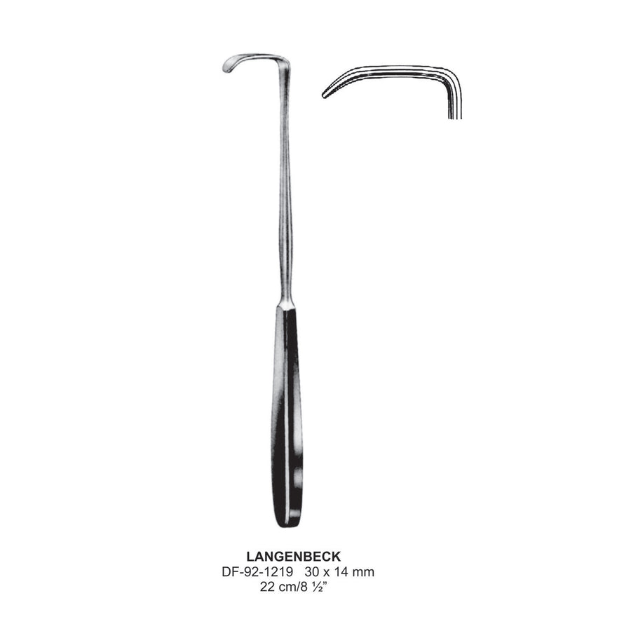 Lengenbeck Retractors,22Cm,30X14mm  (DF-92-1219) by Dr. Frigz