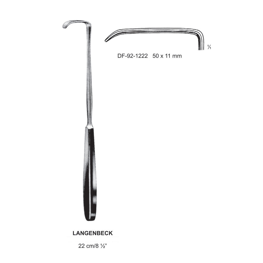 Lengenbeck Retractors,22Cm,50X11mm  (DF-92-1222) by Dr. Frigz