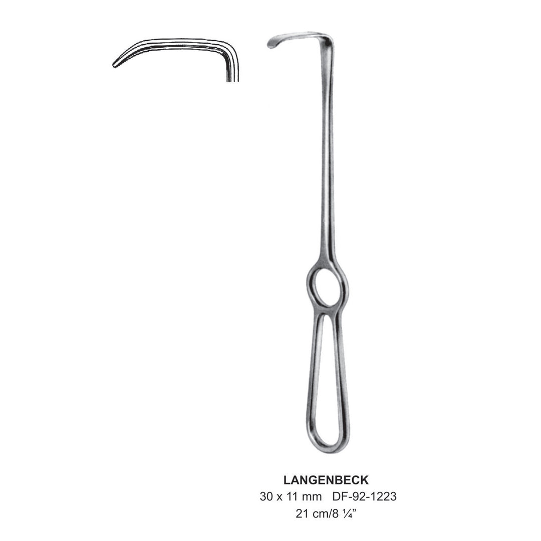 Langenbeck Retractors, 21cm 30X11mm (DF-92-1223) by Dr. Frigz