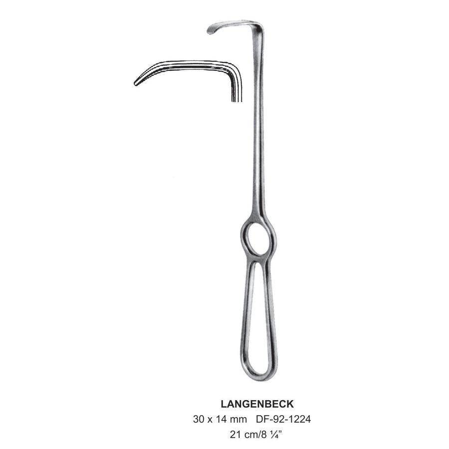 Lengenbeck Retractors, 21Cm, 30X14mm  (DF-92-1224) by Dr. Frigz