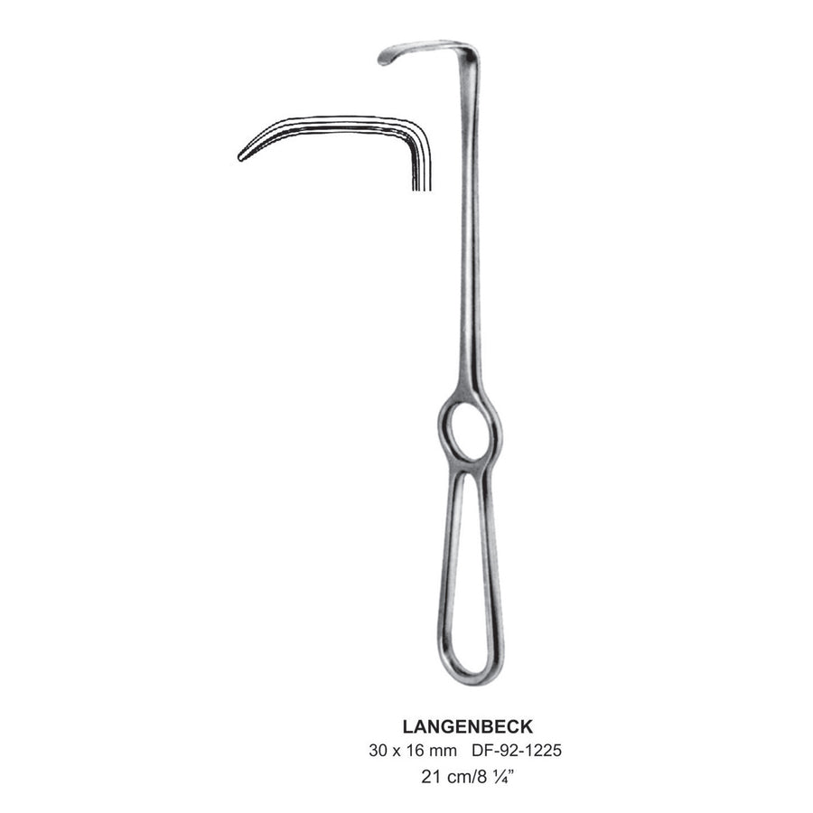 Lengenbeck Retractors, 30X16mm , 21cm  (DF-92-1225) by Dr. Frigz