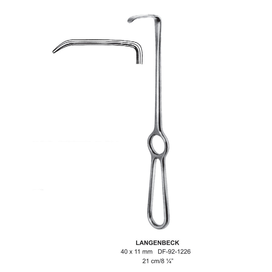 Lengenbeck Retractors, 40X11mm , 21cm  (DF-92-1226) by Dr. Frigz