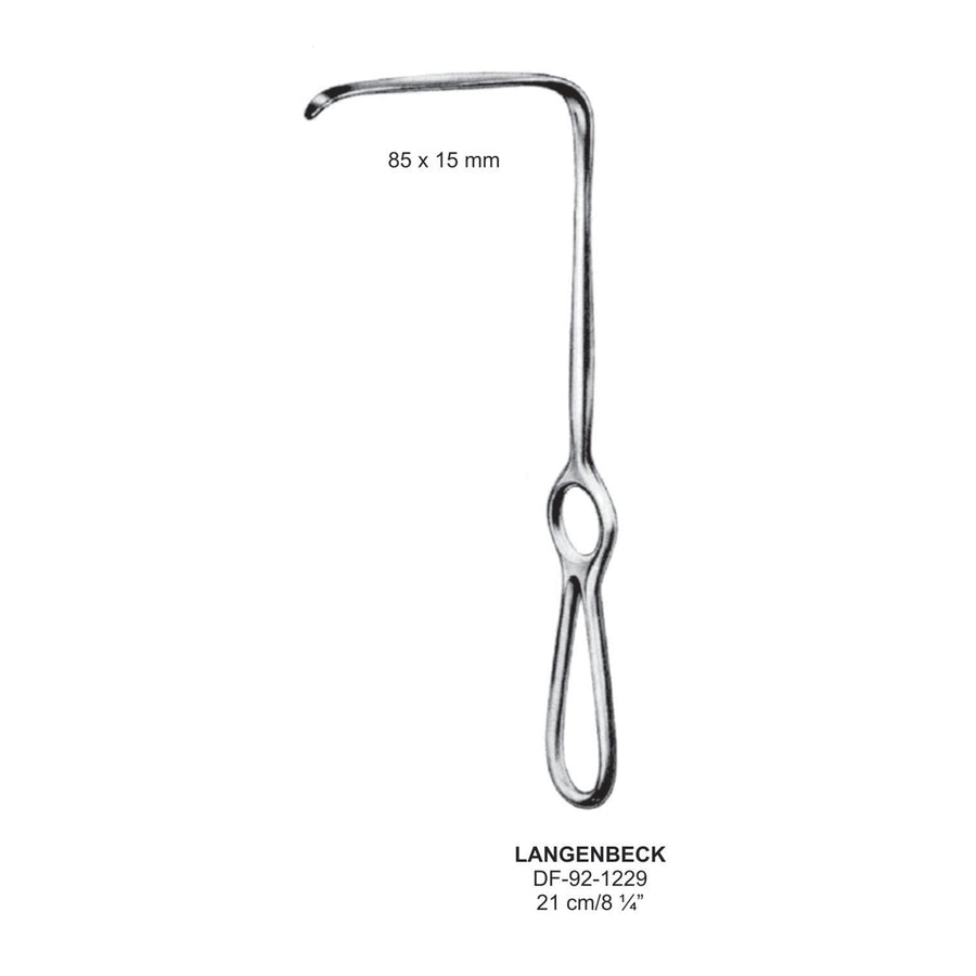 Lengenbeck Retractors, 85X15mm , 21cm  (DF-92-1229) by Dr. Frigz