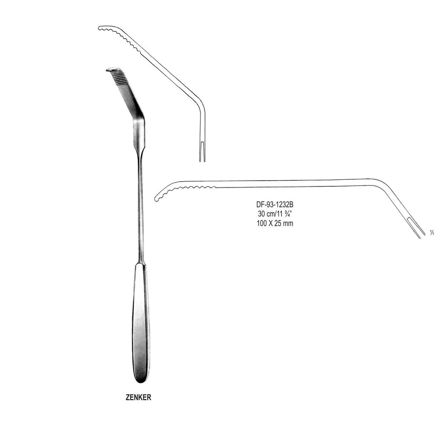 Zenker Retractors,30Cm,100X25mm  (DF-93-1232B) by Dr. Frigz