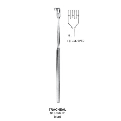 Tracheal Retractors 3 Prong Blunt Small Curved 16cm  (DF-94-1242)