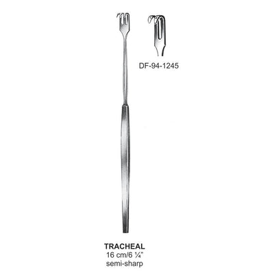 Tracheal Retractors,Semi-Sharp ,16cm Double Prong  (DF-94-1245)