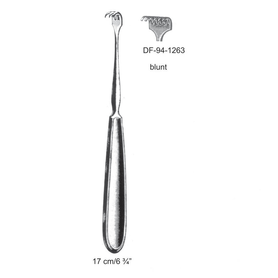 Retractors,17cm Blunt Six Prong  (DF-94-1263) by Dr. Frigz