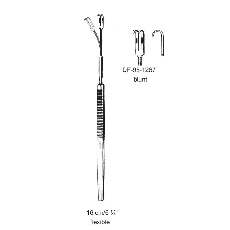 Retractors,Blunt,Flexible,16cm Two Prong  (DF-95-1267) by Dr. Frigz