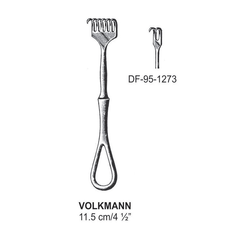 Volkmann Retractors,11.5cm Sharp Two Prong  (DF-95-1273) by Dr. Frigz