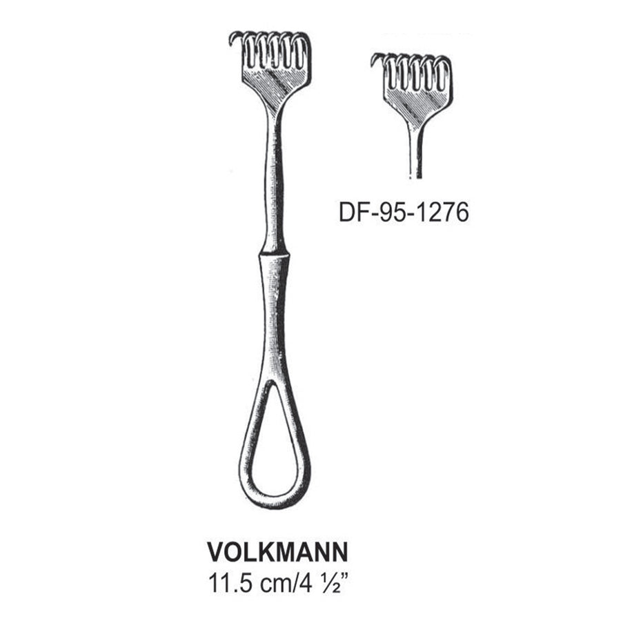 Volkmann Retractors,11.5cm Sharp Six Prong  (DF-95-1276) by Dr. Frigz