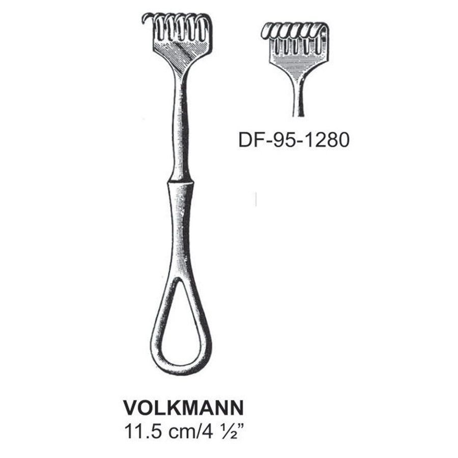Volkmann Retractors,11.5cm Blunt Six Prong  (DF-95-1280) by Dr. Frigz