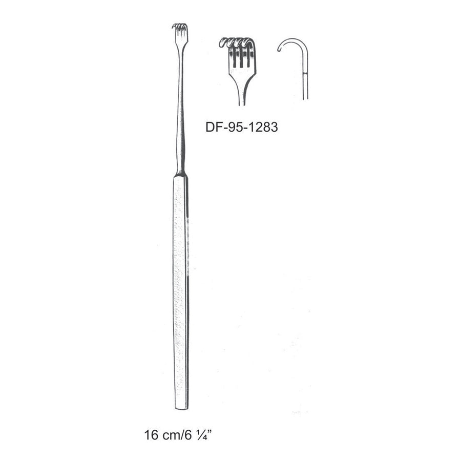 Volkmann Retractors,16cm Blunt Four Prong  (DF-95-1283) by Dr. Frigz