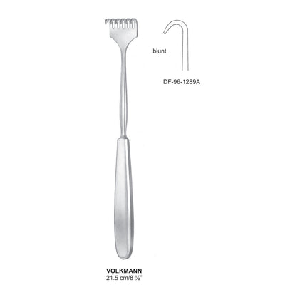 Volkmann Retractors Blunt 21.5cm One Prong  (DF-96-1289A) by Dr. Frigz